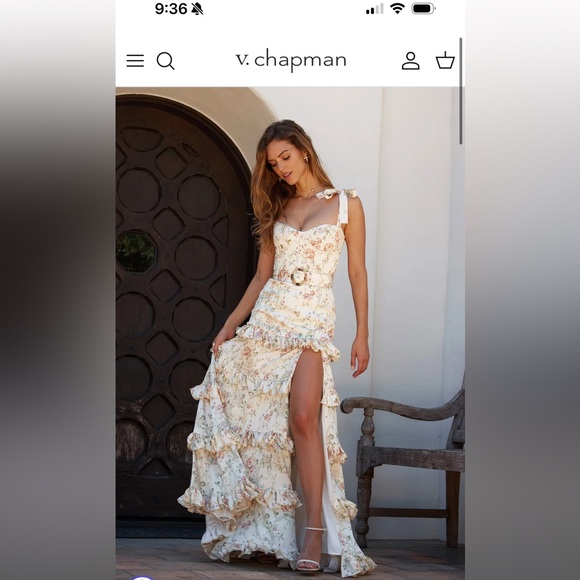 V. Chapman The Lisianthus Dress in Carmel Valley Rose - Picture 3 of 7